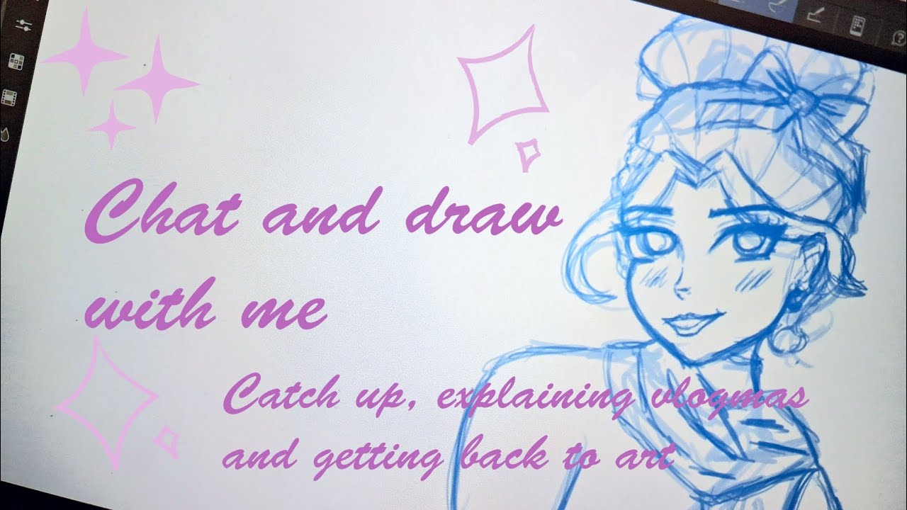 DRAW WITH ME! I Vlogmas, new art technique and catching up