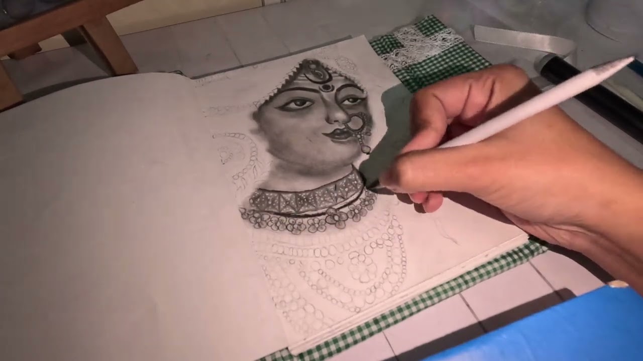 Maa durga ji ki drawing 