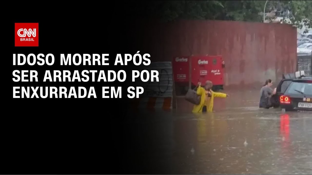 Idoso morre arrastado por correnteza após fortes chuvas em São Paulo | CNN NOVO DIA