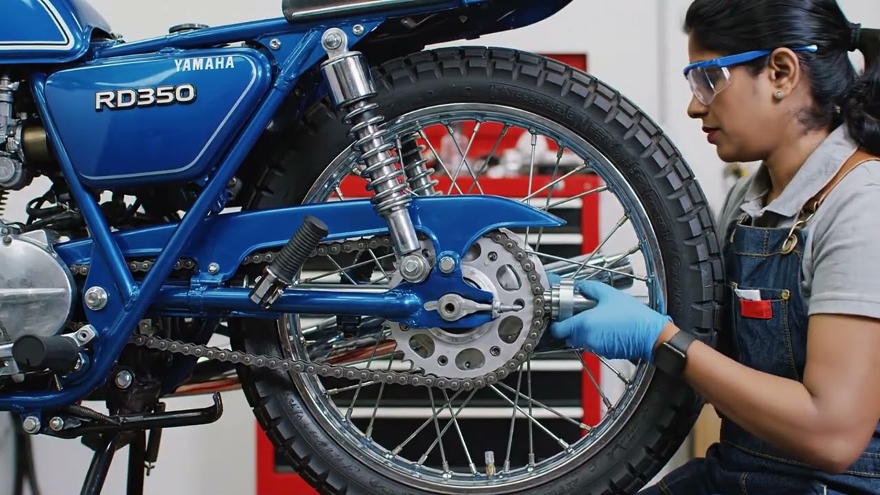 ASMR Motorcycle Restoration 🔧 Full Rebuild of the Blue Y (No Talking)