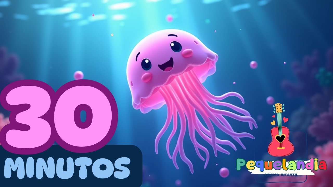 Glu Glu Glu bajo el mar 🪼💗 | canciones infantiles de movimiento suave