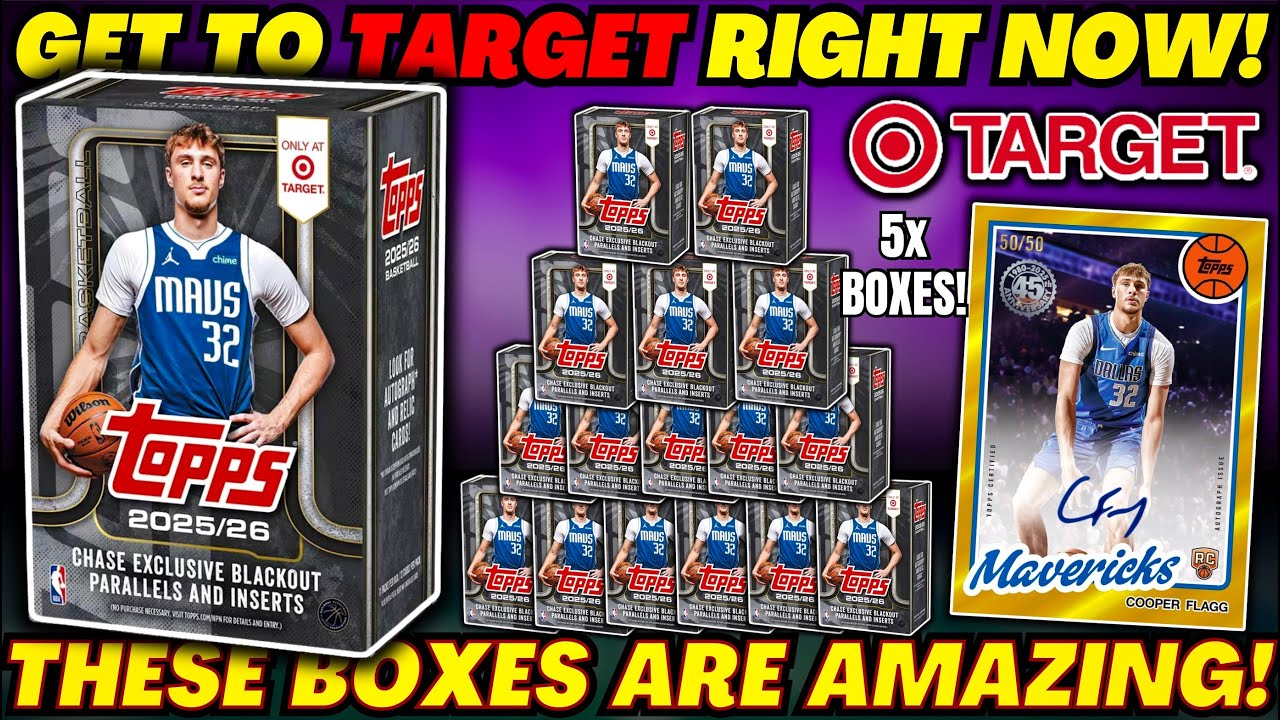 *ДОБЕЙТЕСЬ ДО TARGET ПРЯМО СЕЙЧАС!🚨 ЭКСКЛЮЗИВНАЯ КОРОБКА-БЛАСТЕР TOPPS TARGET 2025 ГОДА К ЧЕРНОЙ ...