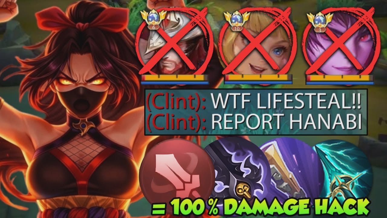TOP GLOBAL HANABI BEST BURST DAMAGE HACK BUILD 1 HIT 2026!!💀 (op build) - Mobile Legends