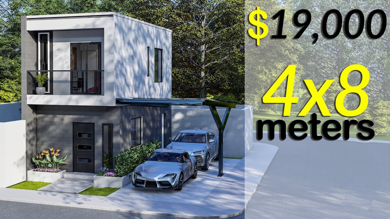 (4x8 Meters) Modern House Design | 2 Bedrooms House Tour