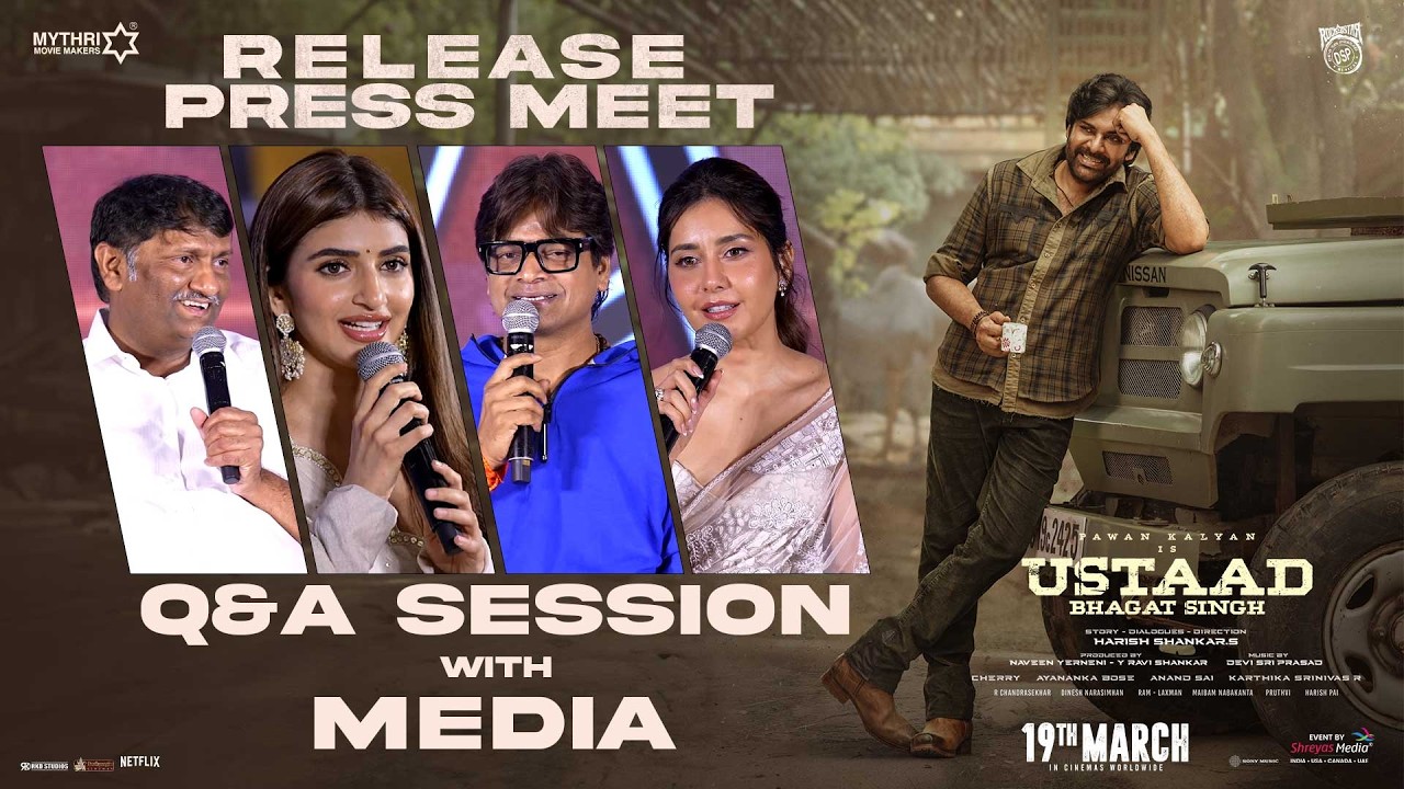 Q&A Session With Media at Ustaad Bhagat Singh Release Press Meet | Pawan Kalyan | Shreyas Media