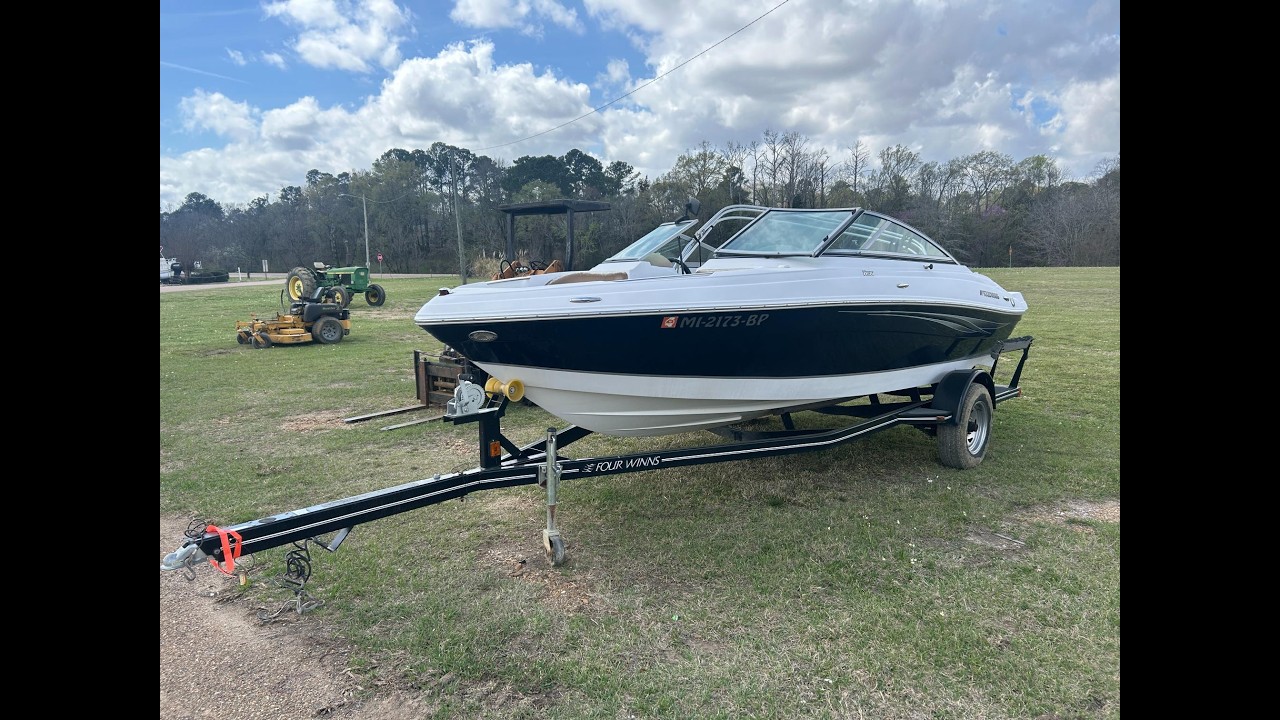 #101 Ridgeland - 2008 Four Winns H190 Ski Boat w/Volvo Penta Inboard Motor & S/A Trailer