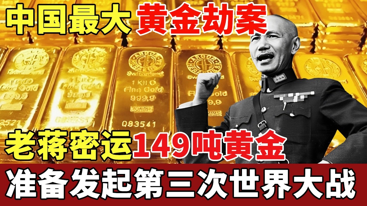 中国最大黄金劫案，老蒋败退台湾前，秘密运输149吨黄金，准备发起第三次世界大战【历史档案】