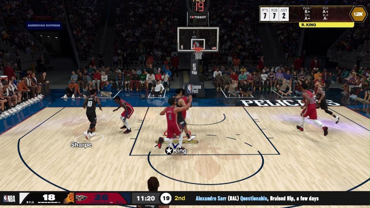 NBA 2K26 pelicans rebuild year 7 game 35 pelicans suns