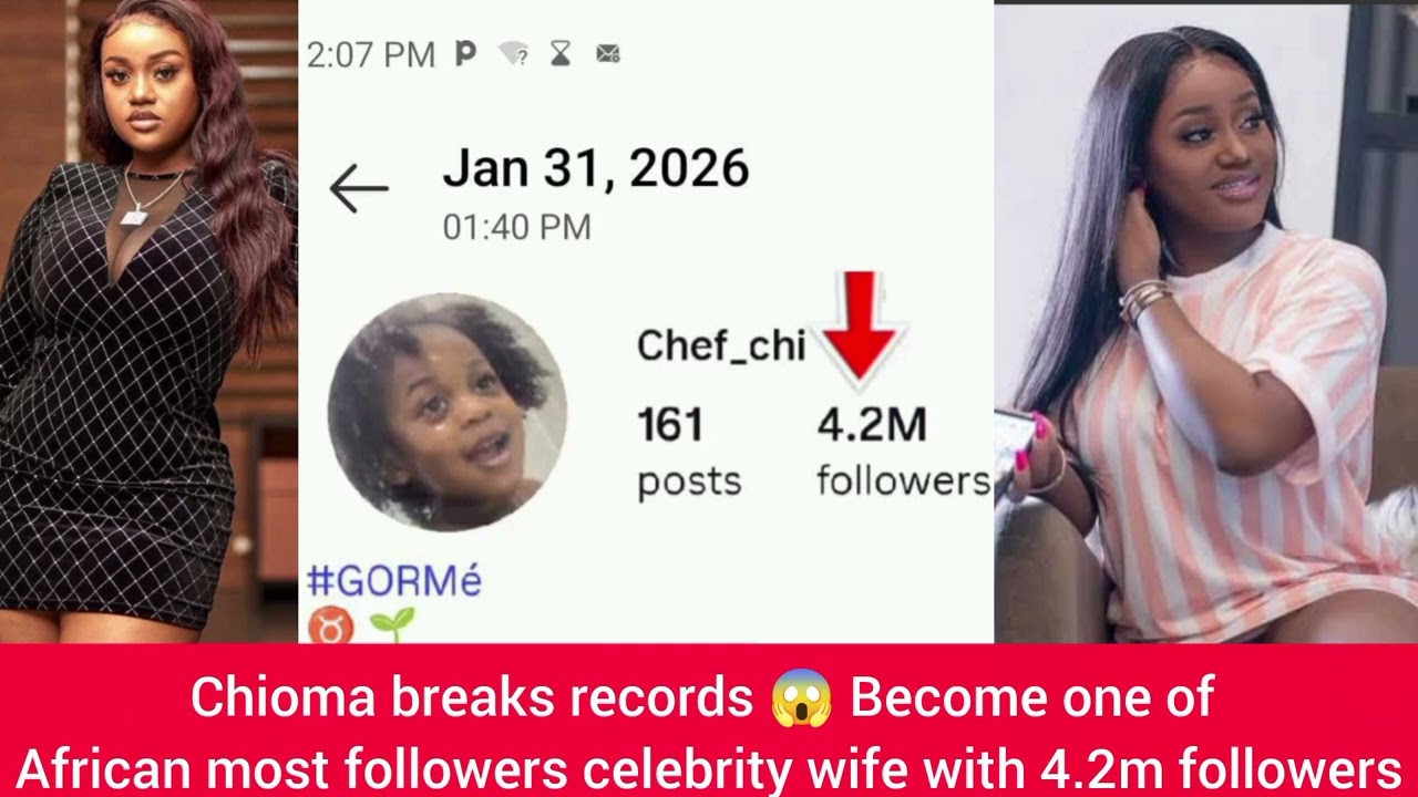 OMO😲Chioma Davido Breaks records Become one of the African's most followers celebrity wife with 4.2M
