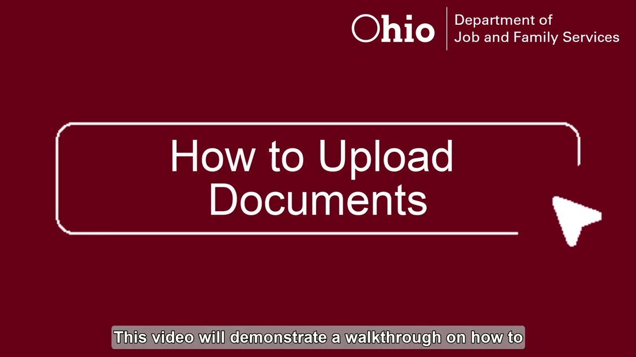 How to Upload Documents in the Ohio Benefits Self Service Portal