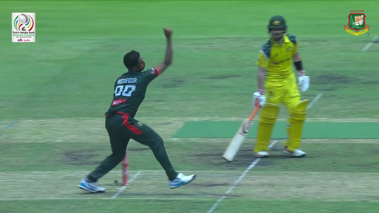 Alex Carey falls as Mustafizur Rahman delivers again!