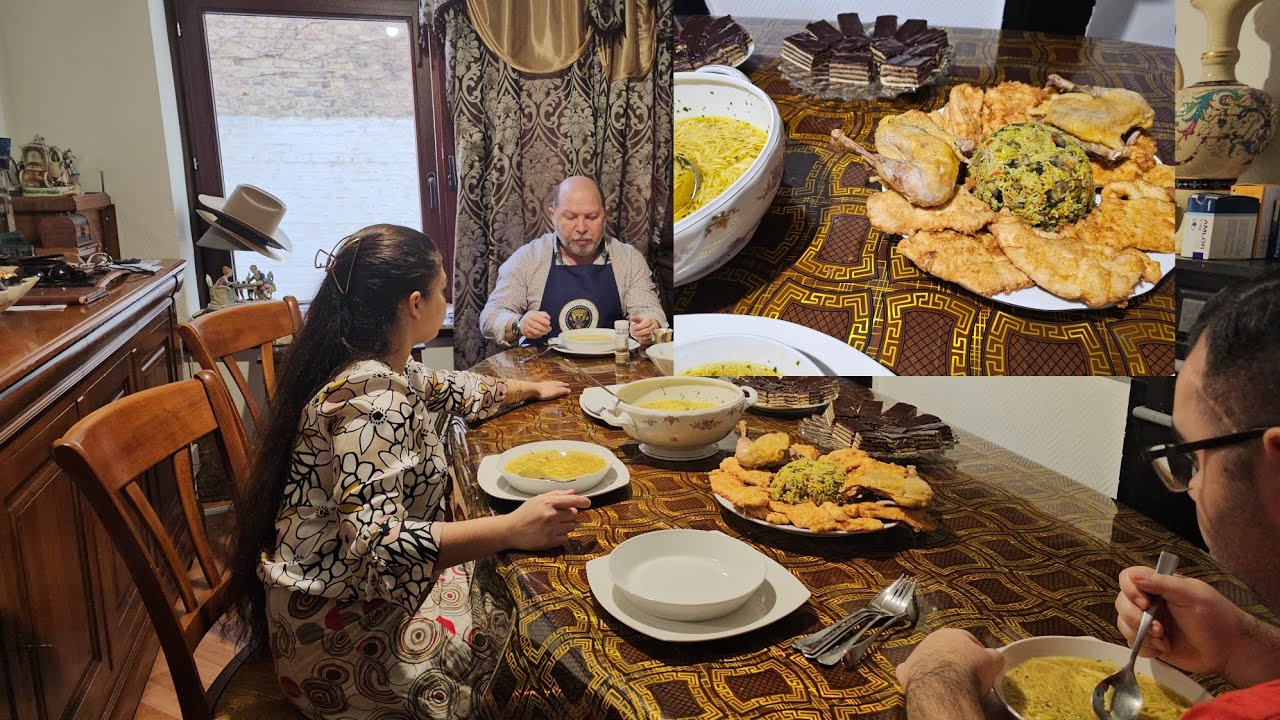 am pregătit mincare împreună cu Marcel,supa de bibilica și șnițel cu garnitura de orez ...