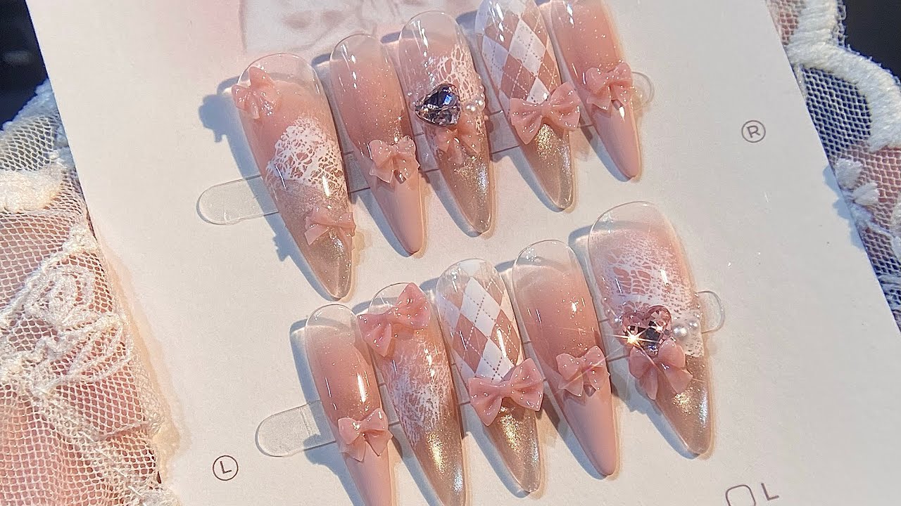 Làm nailbox với mình nè😚/ mẫu nailbox thiểu thư sang chảnh🎀✨ #nailbox #nailxinh #sangchanh