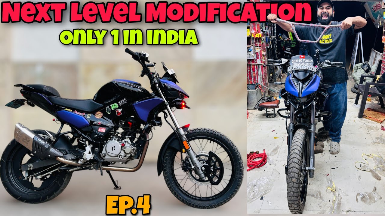 Off Road Handle install 😎 Side Stand Hero Xtreme 125r 1st in india Adventure Modification Ep.4 ❤️