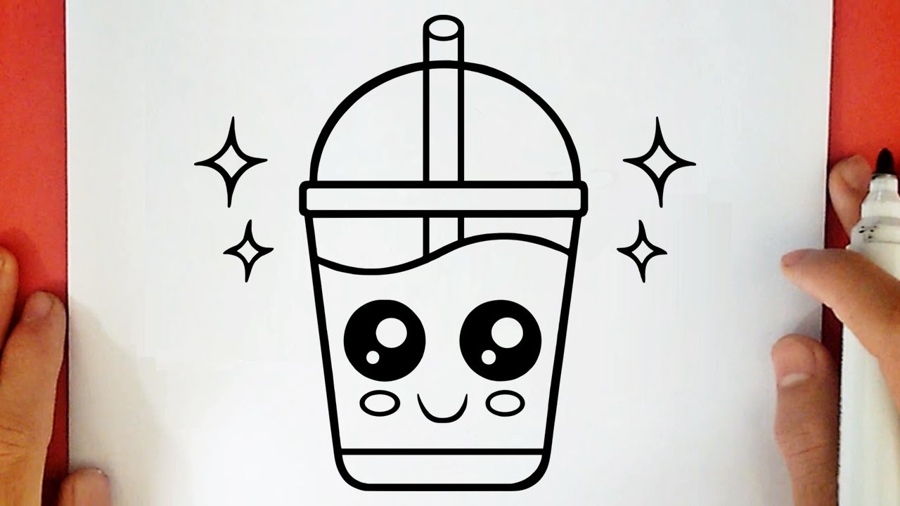 COME DISEGNARE UNA TAZZA DI BEVANDA KAWAII