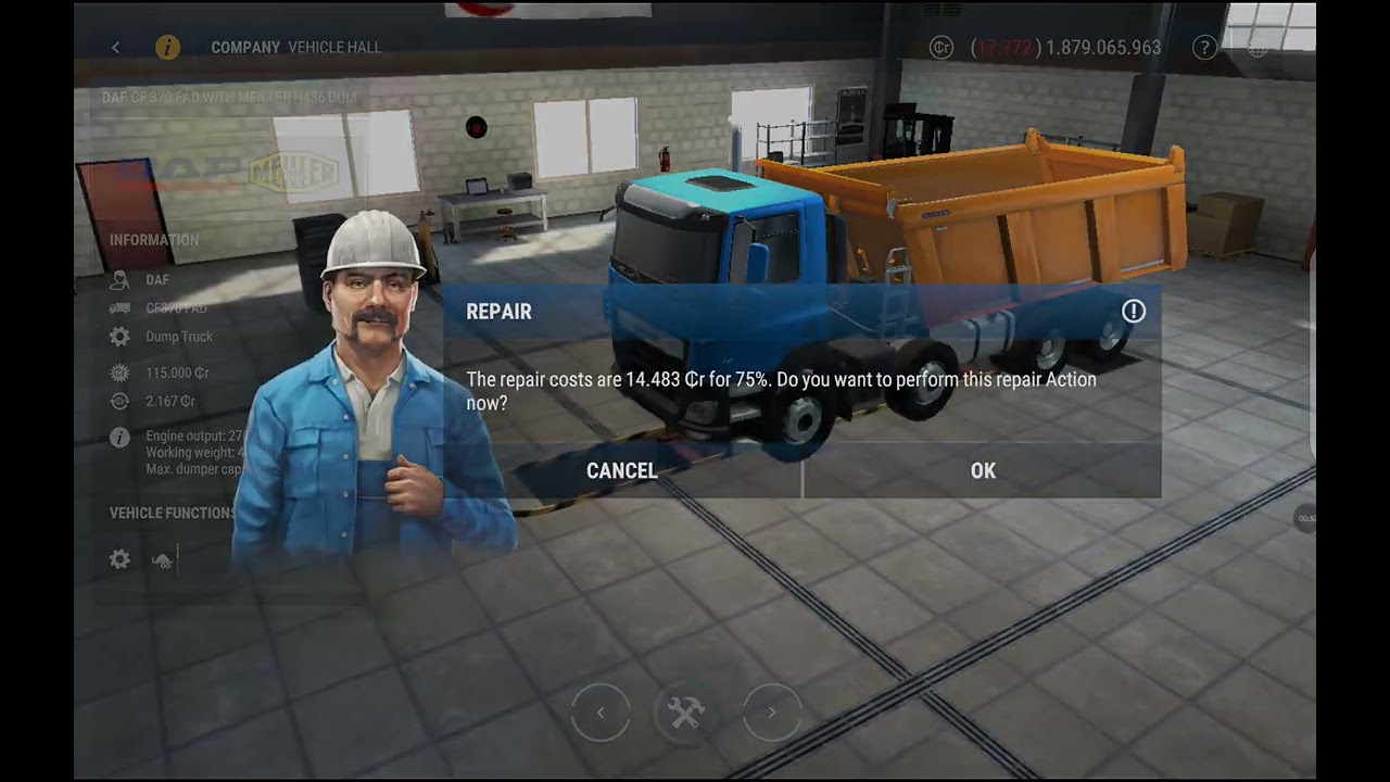 Construction Simulator 4 - Mobile Edition: How to Make All Vehicles Repair to Receive All Vehicles