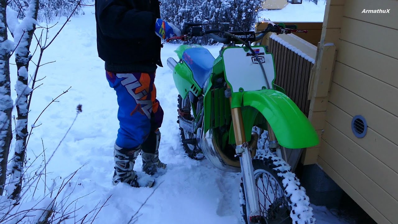 Kawasaki KX500 2-Stroke - FMF Gnarly | R-304 - Winter Coldstart Soundcheck (Raw Sounds)