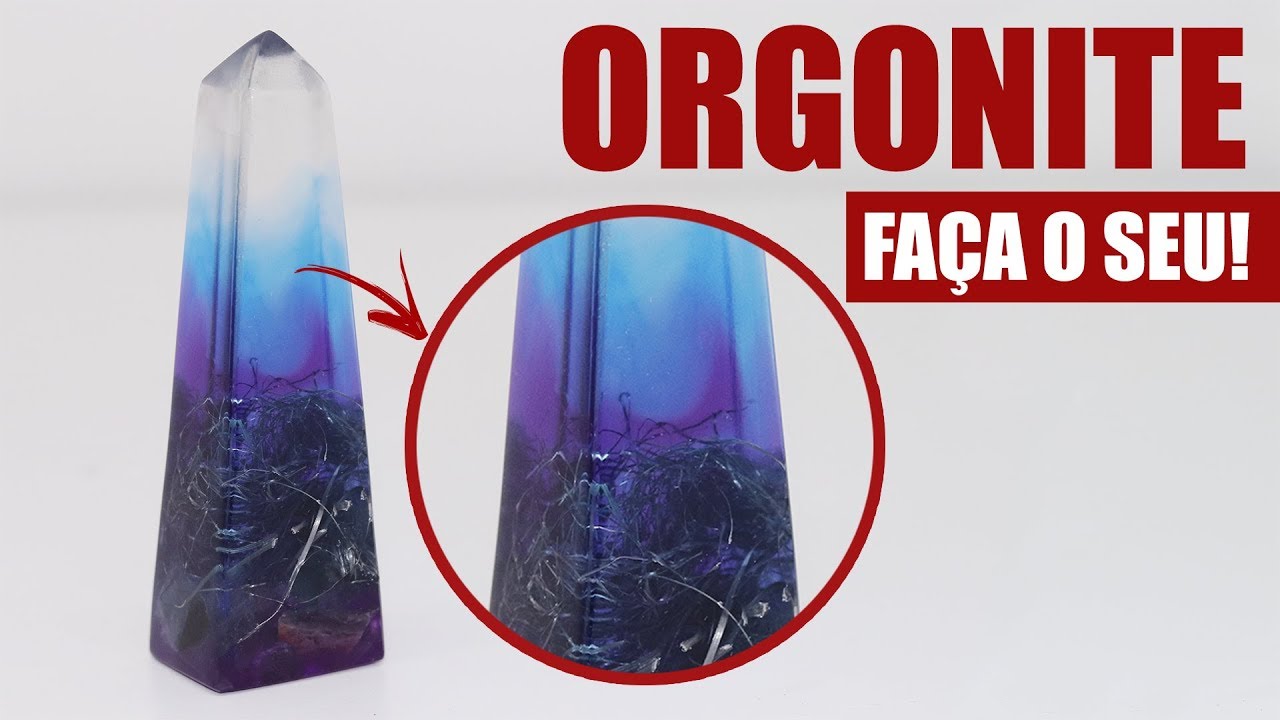 Orgonite obelisco degradê - Faça o seu