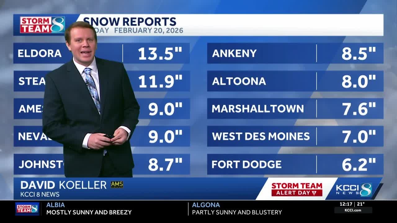 Iowa weather: Bitter cold settles in after our winter storm