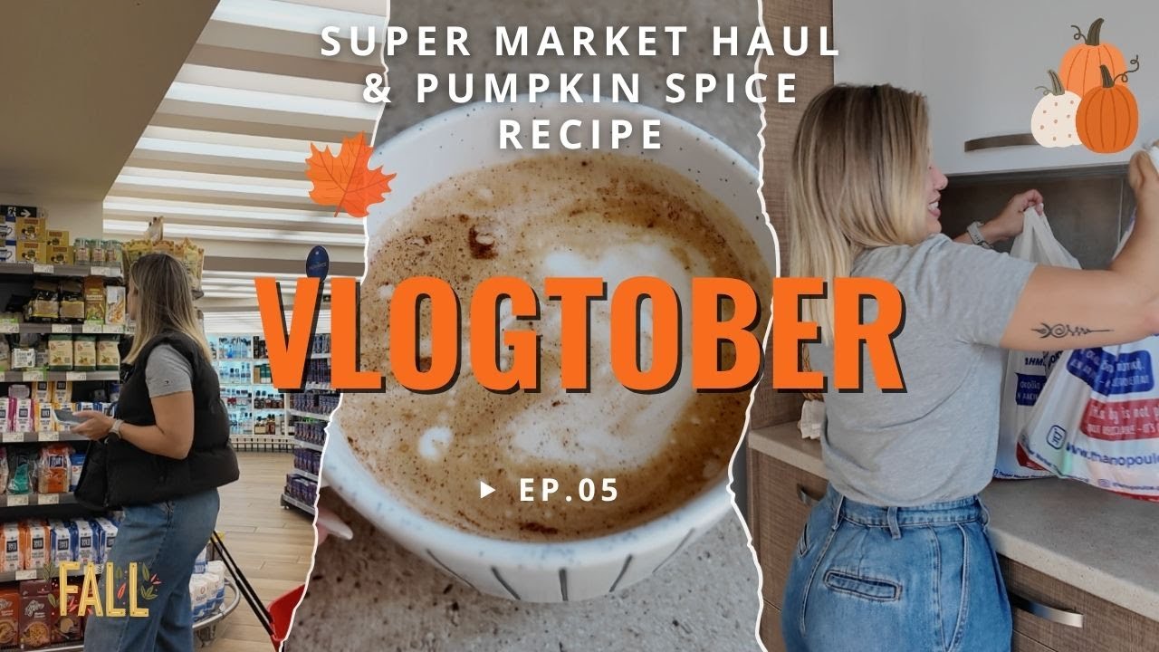Vlogtober 5 - super market haul, συνταγή για pumpkin spice | Sofia Pappa