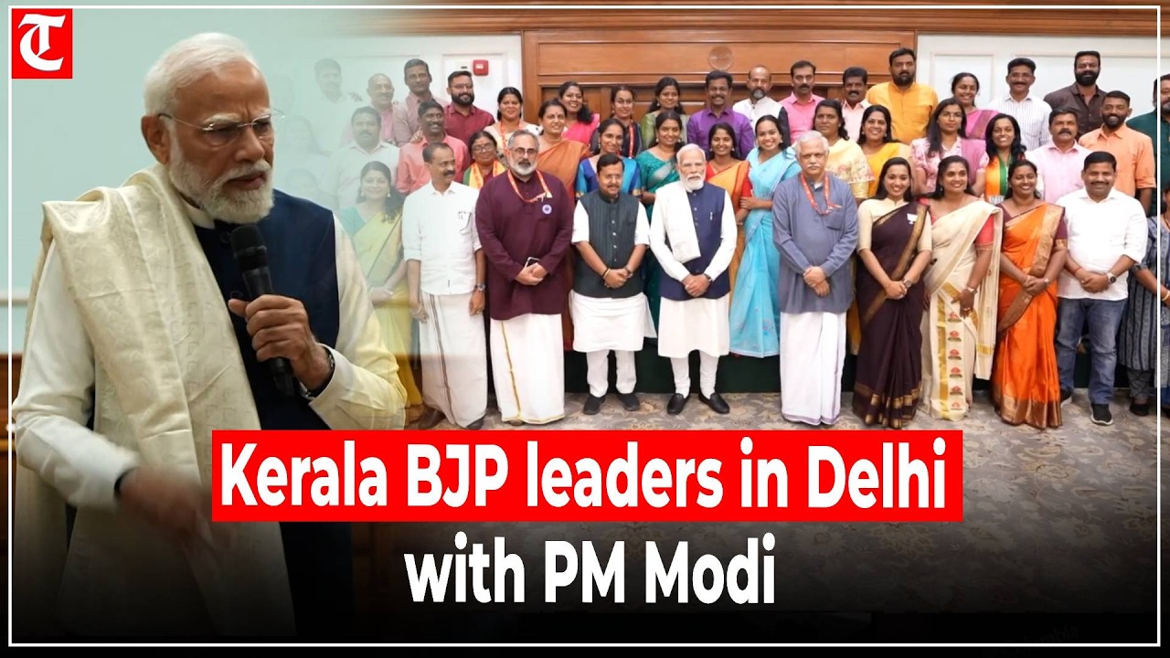 PM Modi meets elected BJP Panchayat members from Kerala