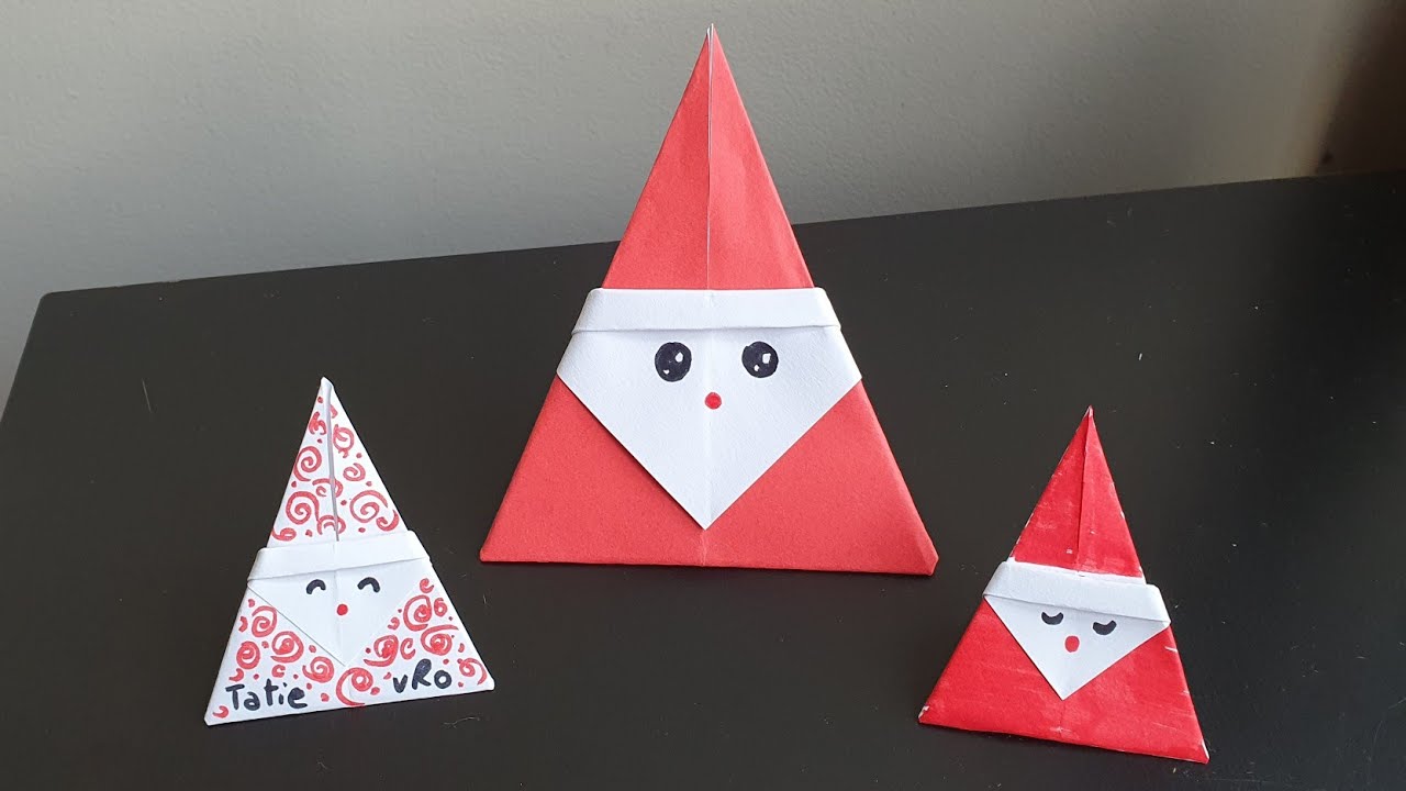Tuto n°61: Objectif Noël - un Père Noël en Origami facile