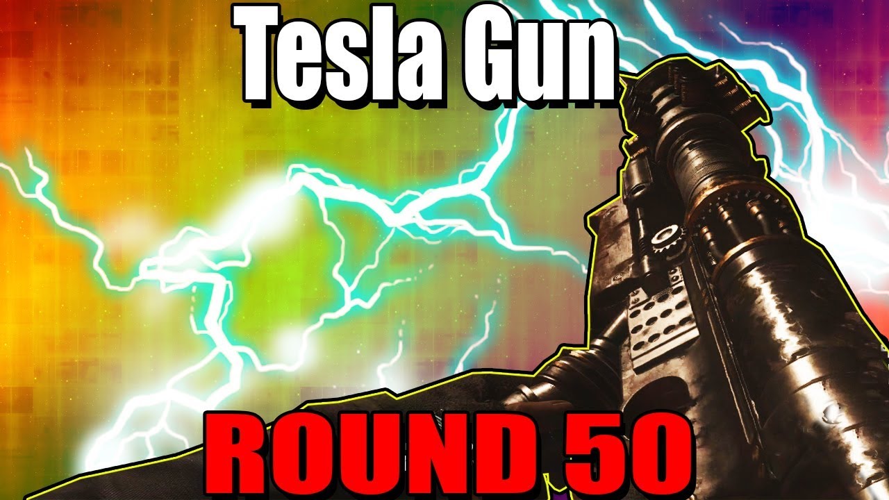TESLA GUN ON ROUND 50 - COD WW2 ZOMBIES