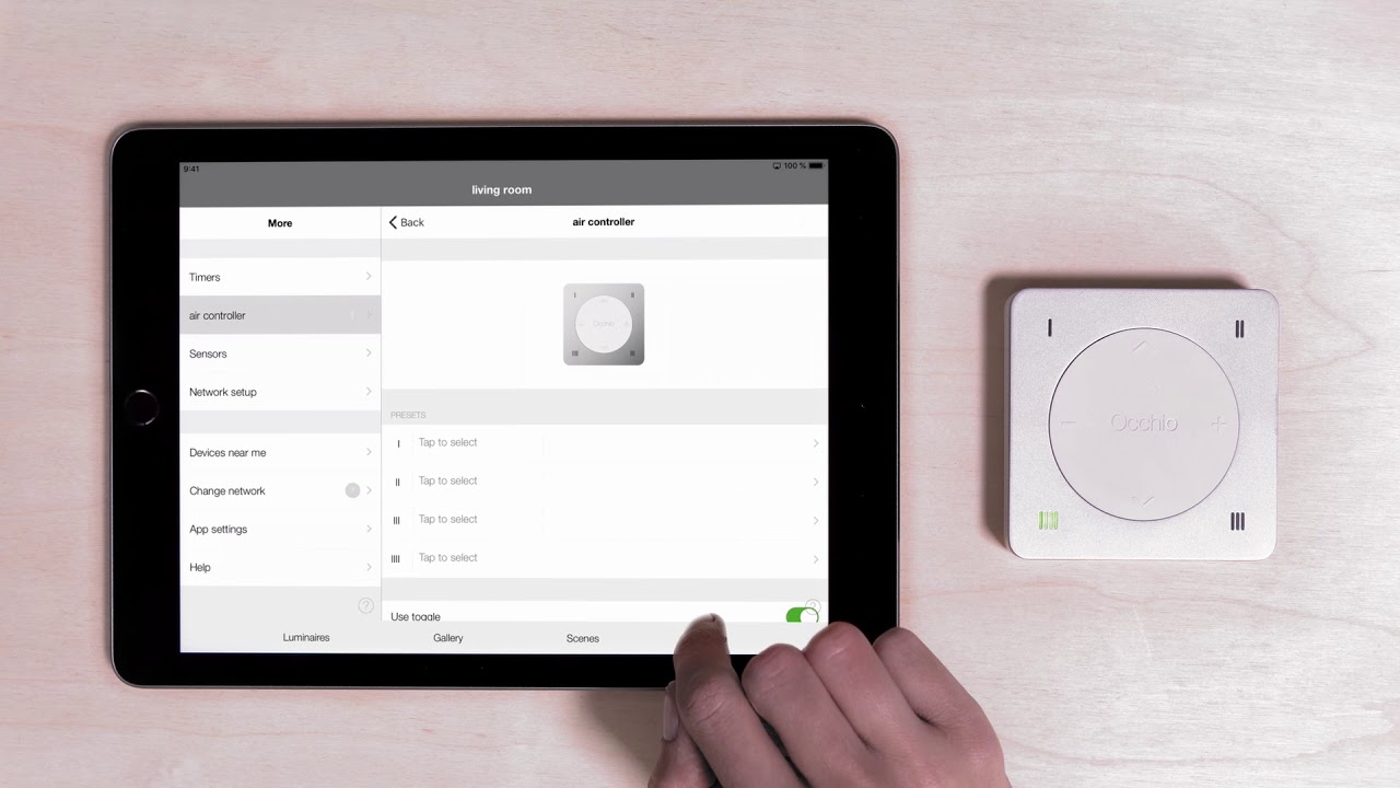 Occhio air tutorial | Configure the Occhio air controller