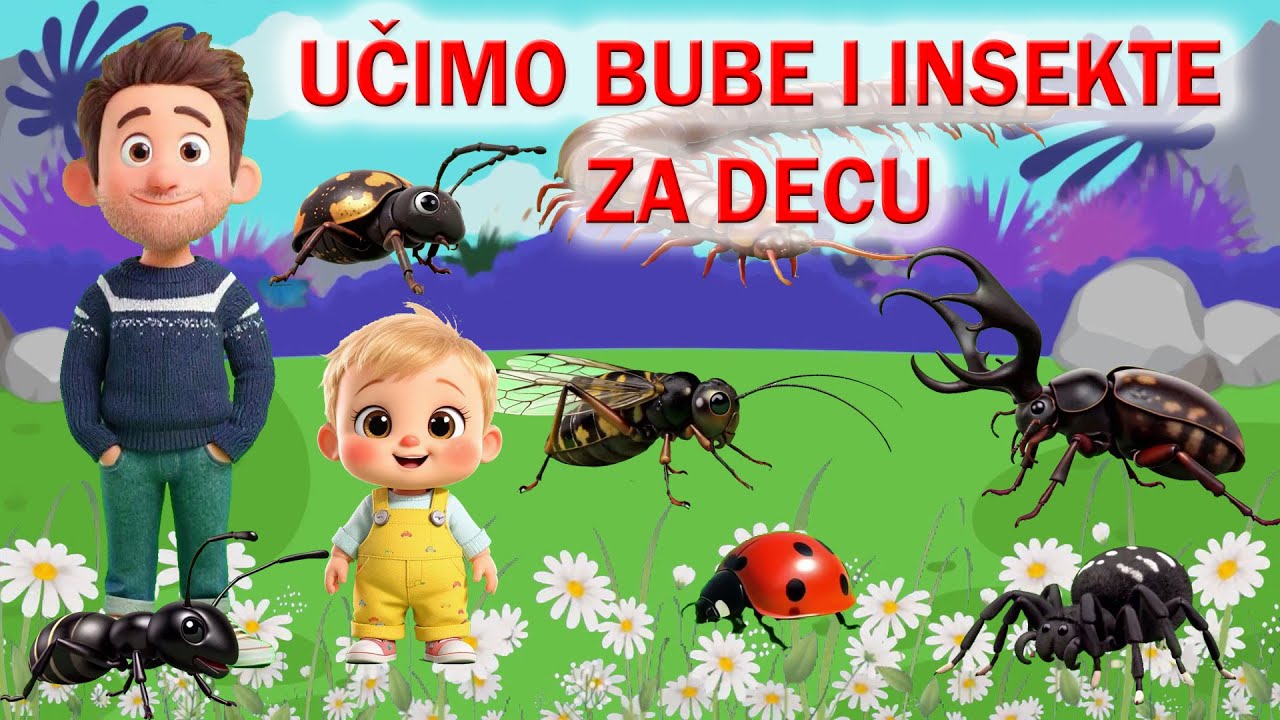 Ucimo Bube i Insekte Za Decu | Na Srpskom | Animirani Crtani Film Za Decu | #zadecu #forkids