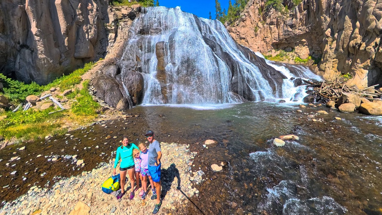 Swimming Under Waterfalls in Yellowstone