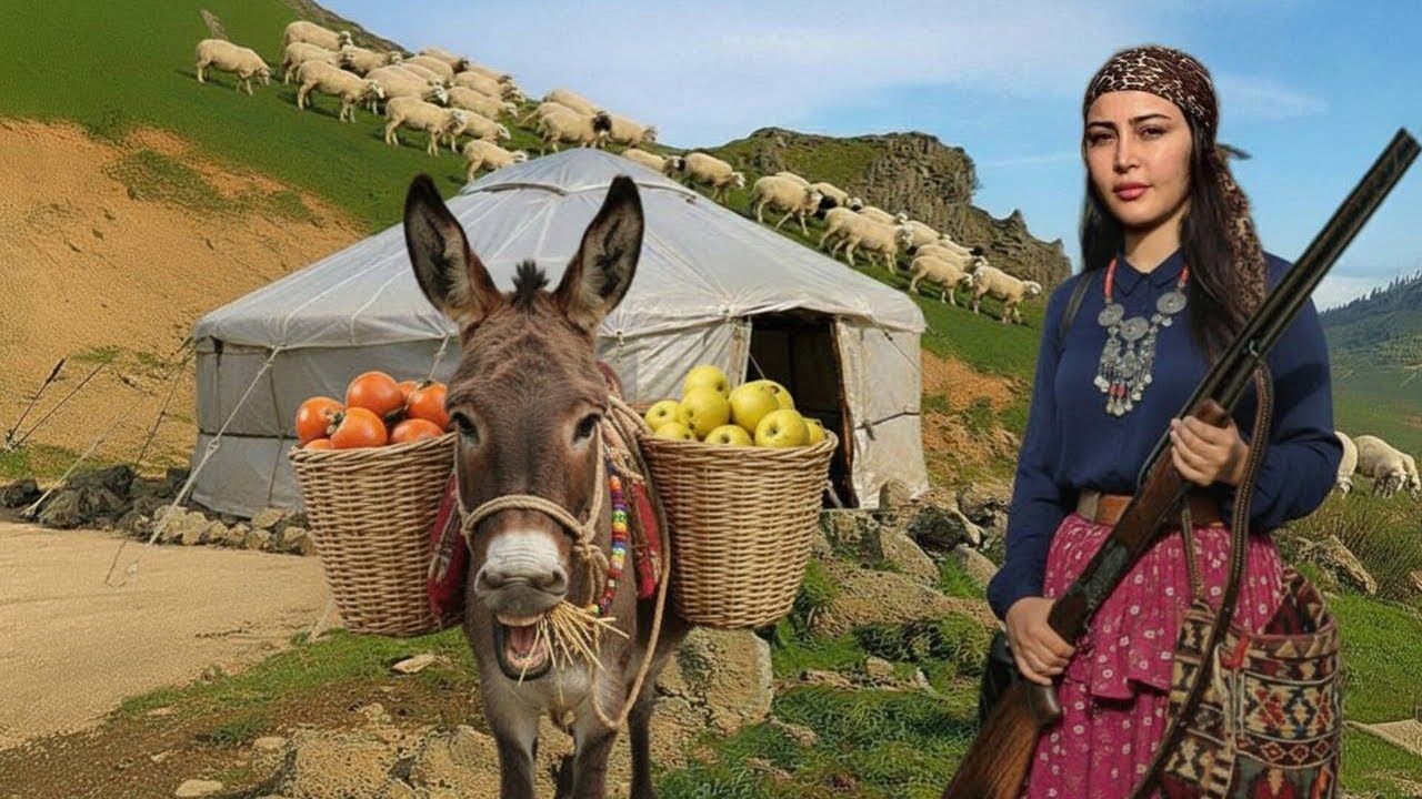 This is what a village looks like in autumn in Alborz Mountains
