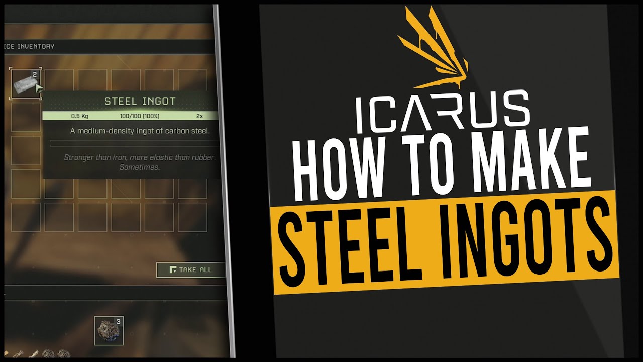 How to MAKE STEEL INGOTS on ICARUS | Metal Stockpile etc