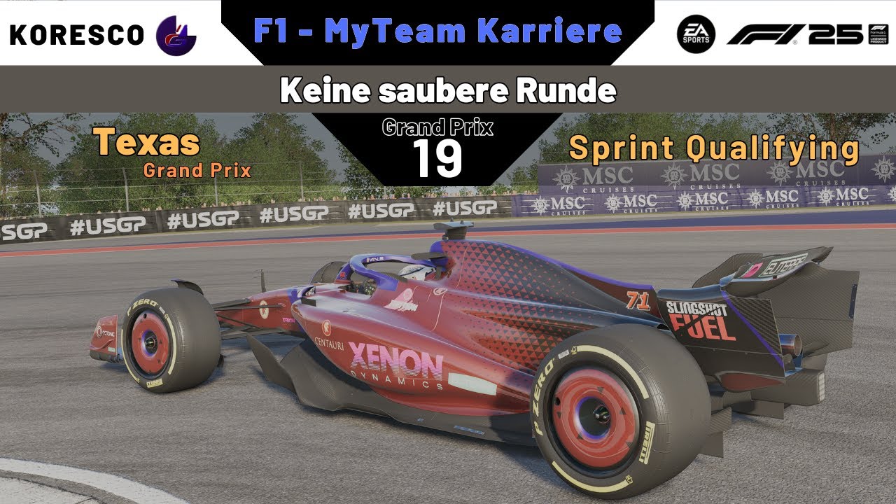 GP19/1 Texas SQ | Keine saubere Runde [ MyTeam F1 25 ]
