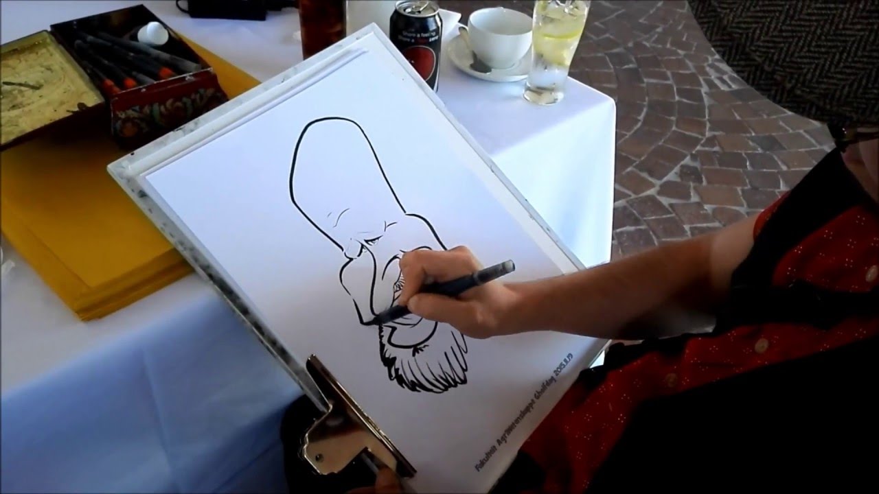 Live quickie caricature by Martinus van Tee