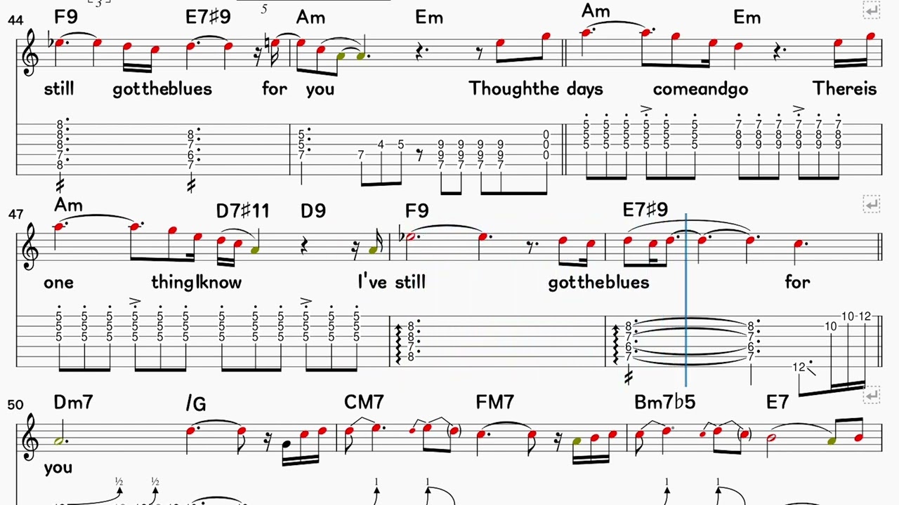 Gary Moore - Still Got the Blues (악보/TAB) (행신동 실용음악학원 소만마을 기타교습소)