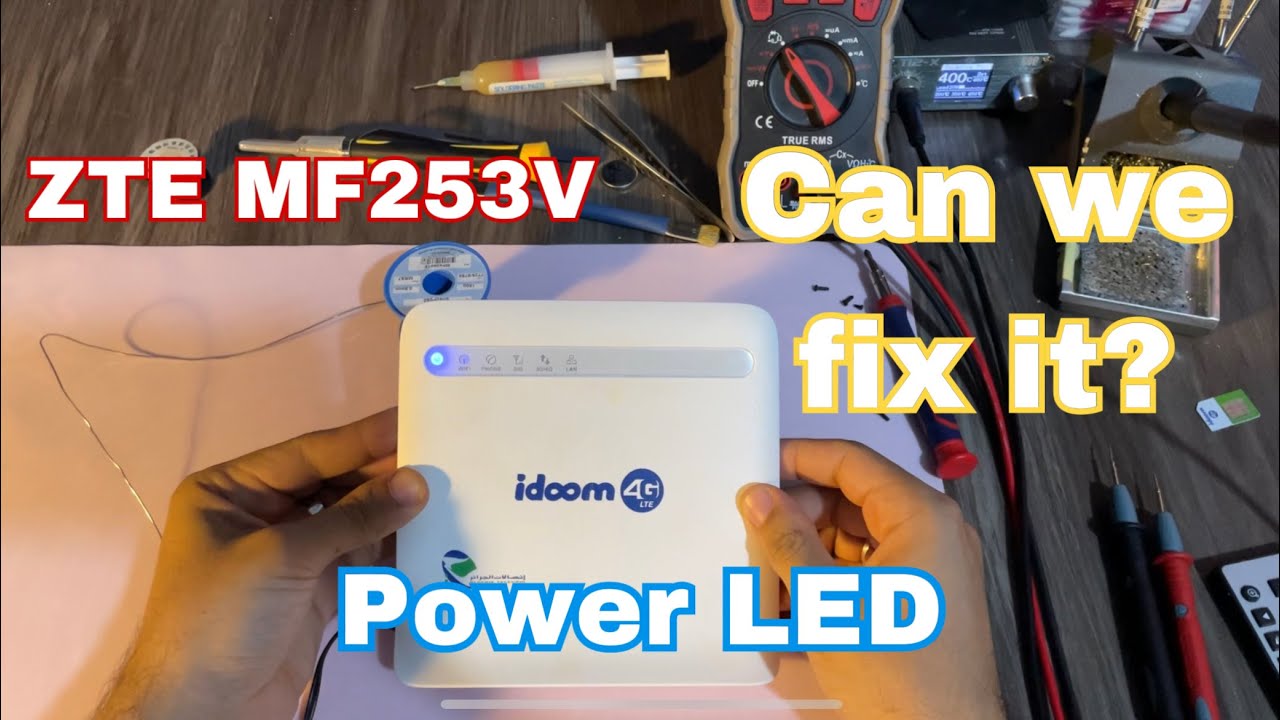 Modem ZTE MF253V Blue Power LED مودام ZTE MF253V متوقف على ضوء الباور