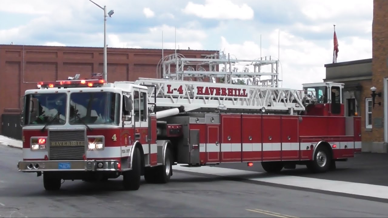 *Full House Response* Haverhill, MA Fire Department Rescue 1, Engine 3, & Ladder 4 Responding