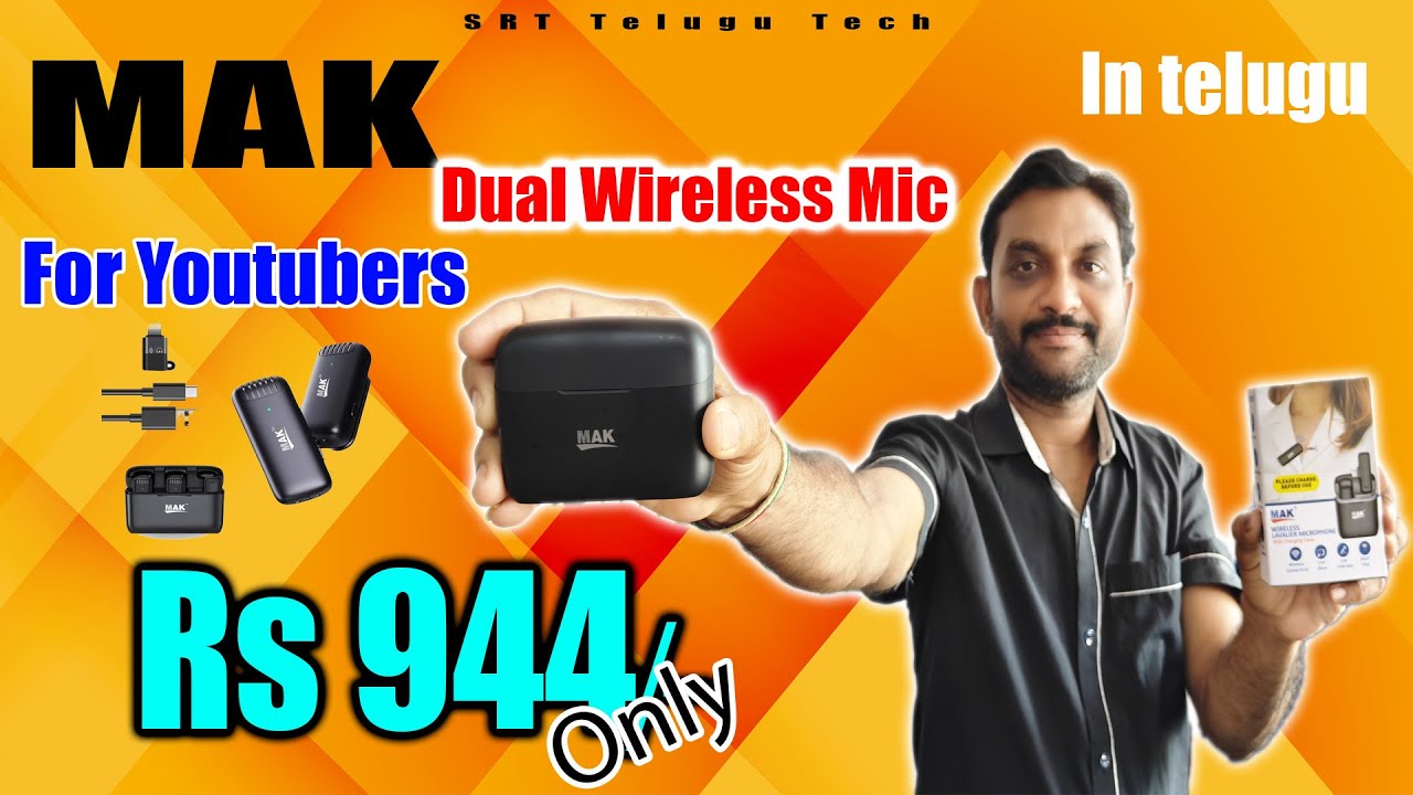 Best Low Budget Wireless Mic || MAK Dual Wireless Mic || Very Low Price Wireless Mic