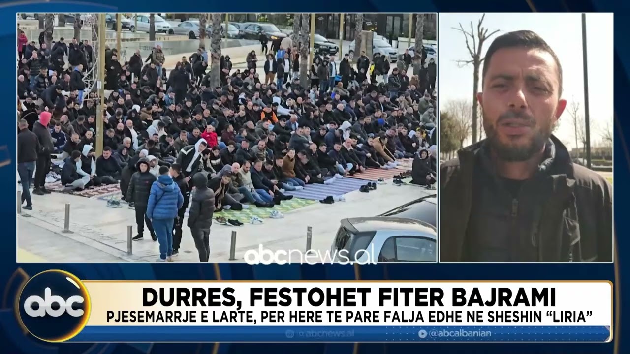 Durrës, festohet Fitër Bajrami/ Pjesëmarrje e lartë, për herë të parë falja edhe në sheshin 