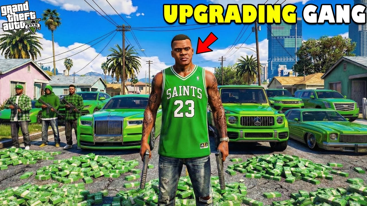 Franklin Upgrades GREEN GANG to ULTIMATE POWER in GTA 5! | SHINCHAN and CHOP