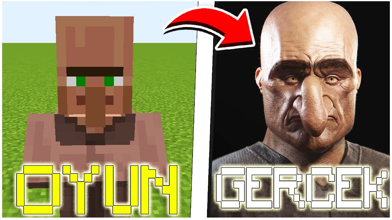 MİNECRAFT KARAKTERLERİ GER&Ccedil;EK Y&Uuml;ZLERİ 😱 - K&ouml;yl&uuml; Mahmut, Ger&ccedil;ek Hayat Minecraft