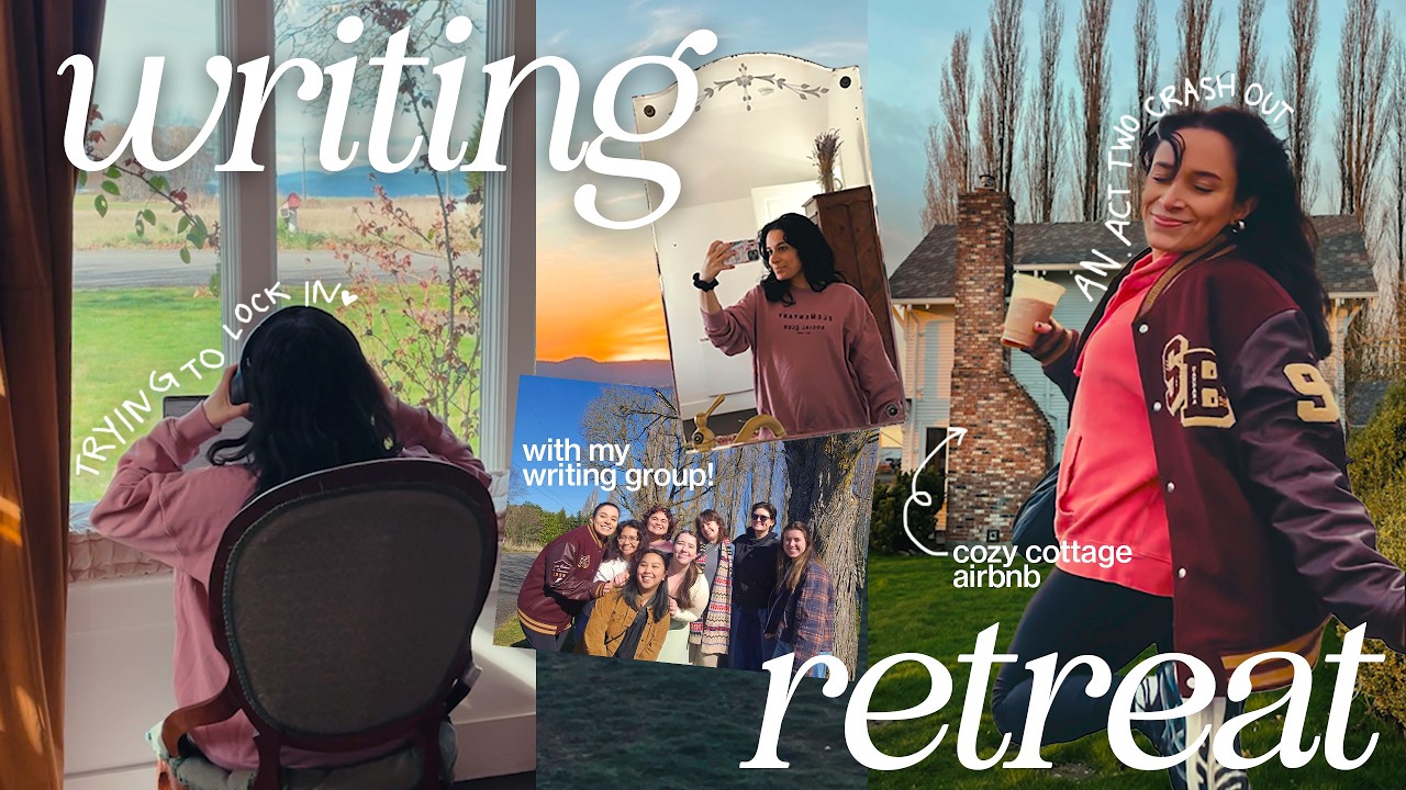 WRITING RETREAT VLOG 🌄 with my writing group | revising my dystopian fantasy book in a cozy cottage