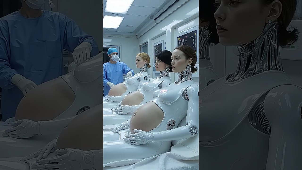 Robot Giving Birth,  robot give in the baby 