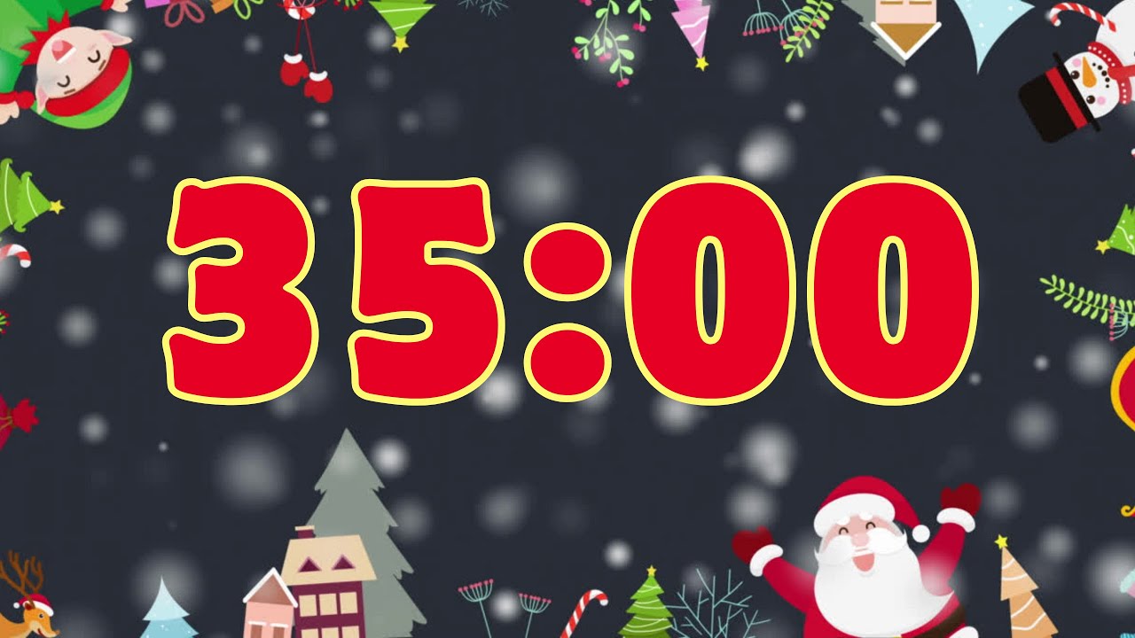 35 Minute Christmas Timer ⏰ No Music, Alarm at the End 🎄