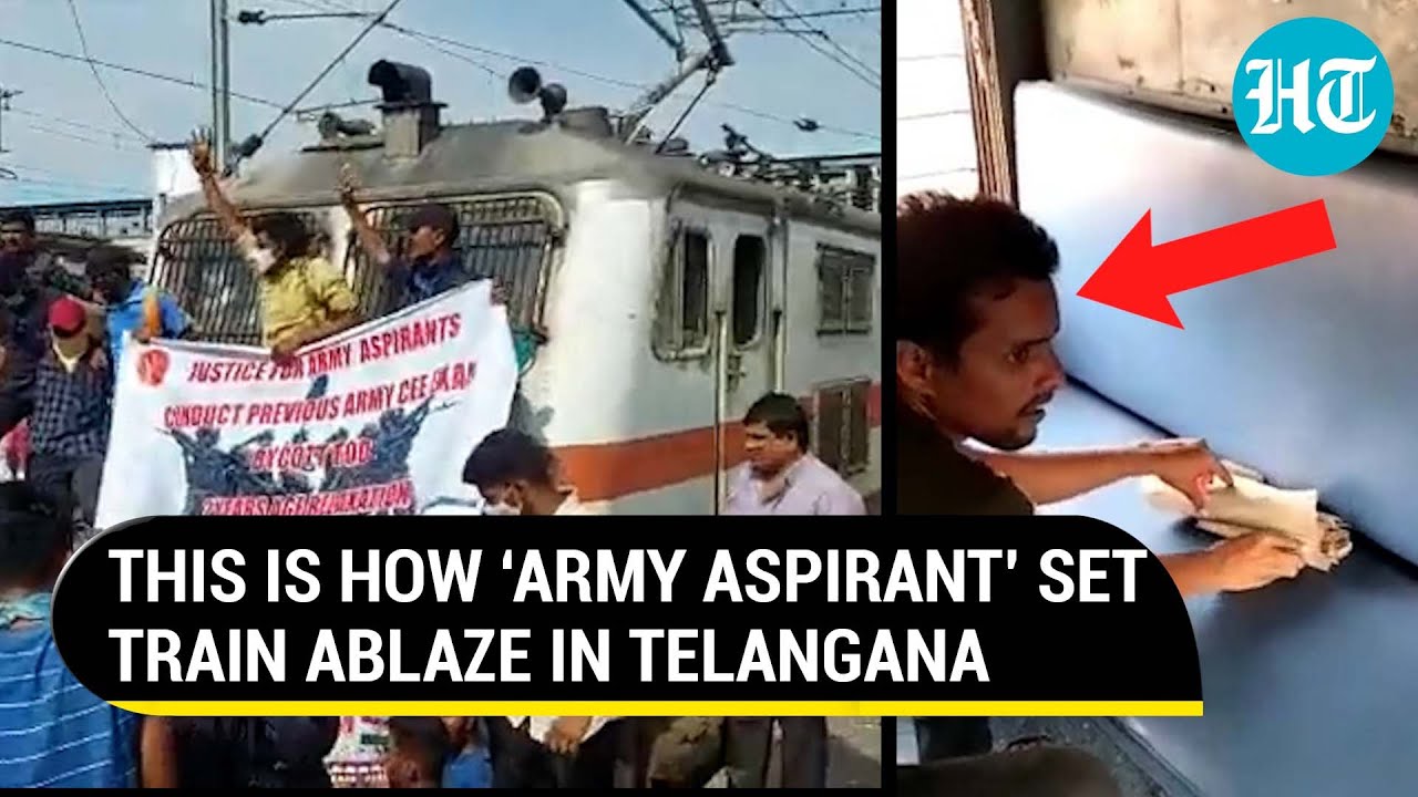 Telangana: Amid 'Agnipath' stir, youth sets train ablaze at Secunderabad station | Viral video