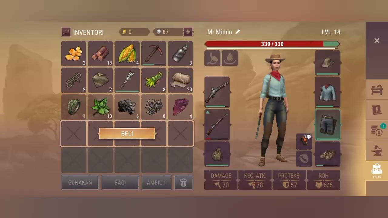 Lanjukan petualangan mister Mimin episode 3- westland survival 