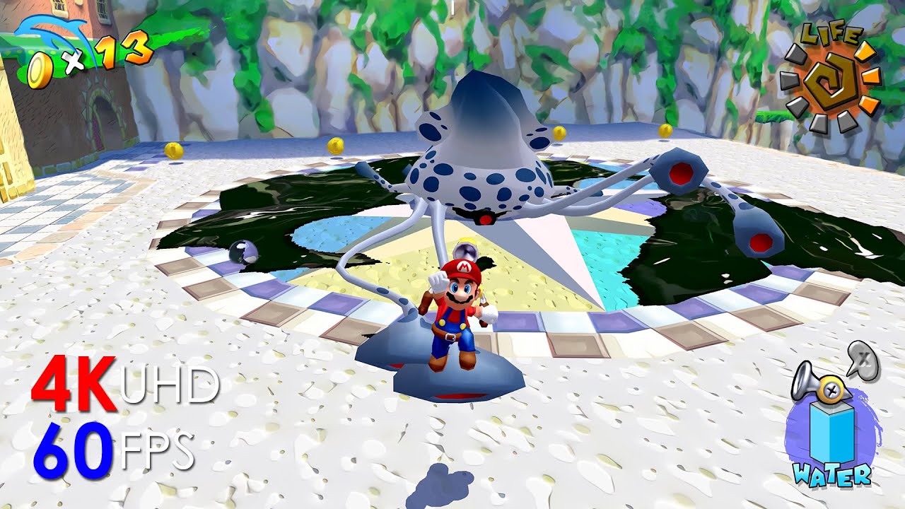 Super Mario Sunshine (4K / 2160p / 60 FPS / Texture Pack) | Dolphin Emulator 5.0-15571 | GameCube