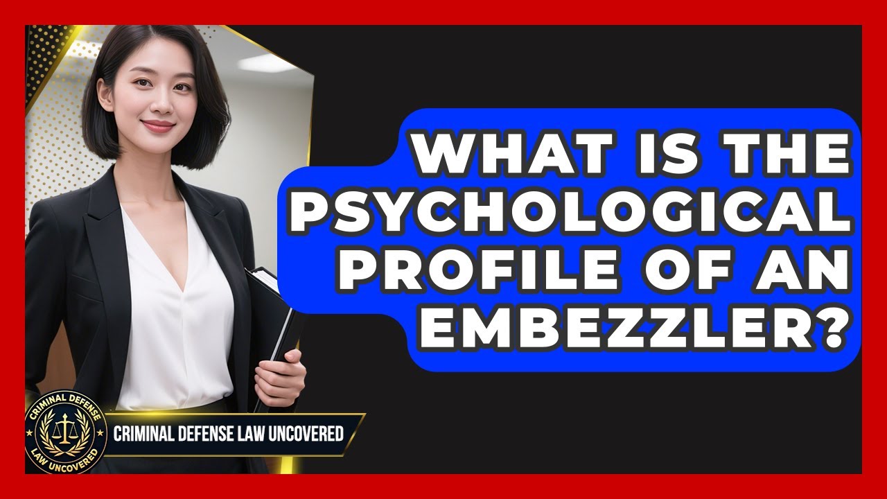What Is The Psychological Profile Of An Embezzler? - Criminal Defense Law Uncovered