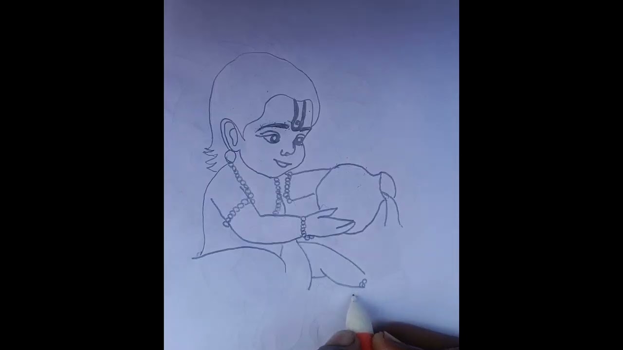 Krishna art#drawing#artshorts#artvideo#pencilart#krishnaart#viralvideo#art#pencilart#handmadeart#art