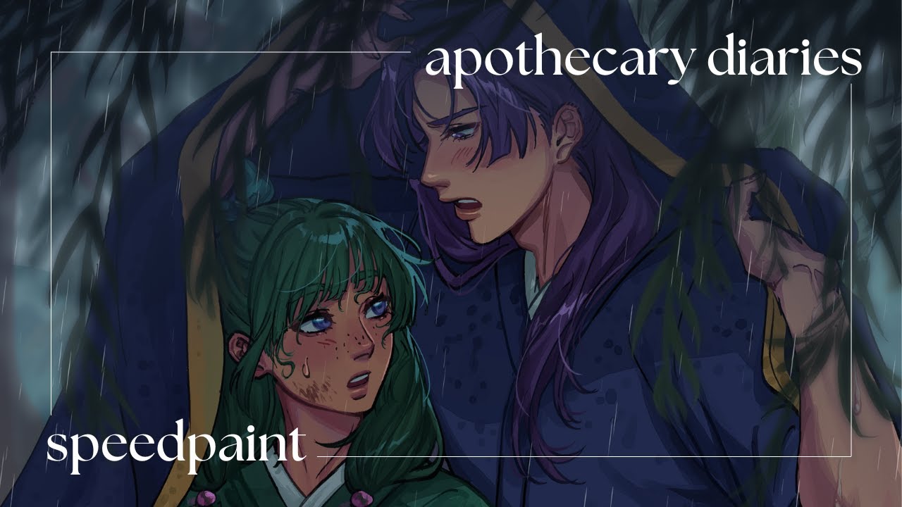[speedpaint] maomao and jinshi (apothecary diaries) ☆ neonlvrs